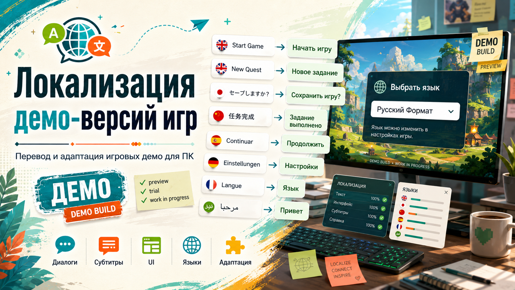 Локализация демо версий игр