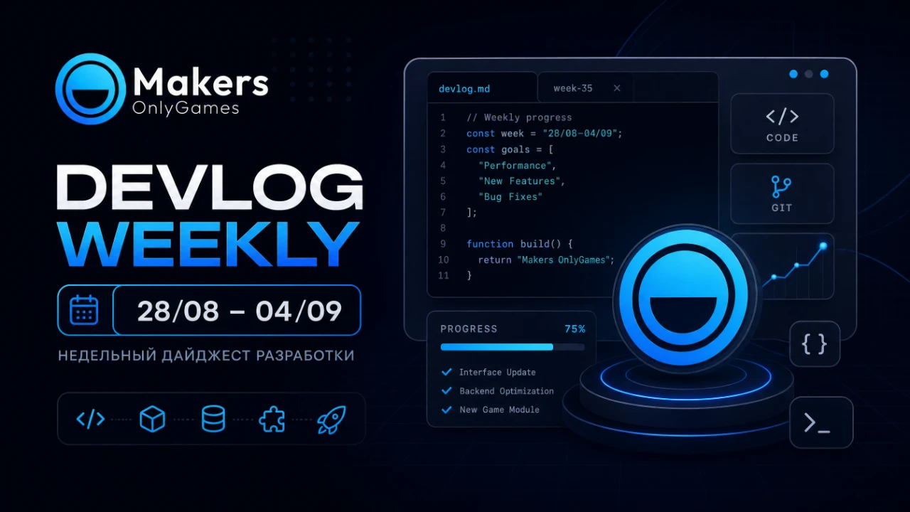 Дневник разработки OnlyMakers: 28/08 - 04/09