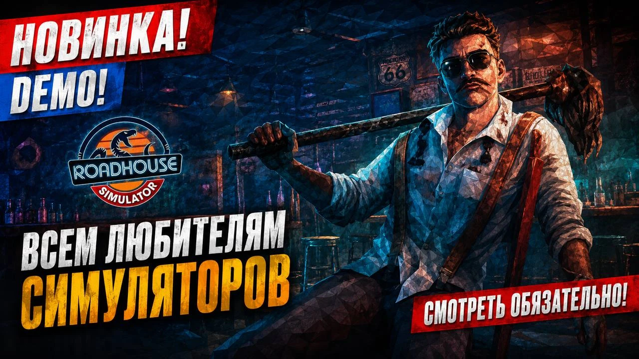 Roadhouse Simulator — демка приквела Gas Station Simulator про дядю в молодости