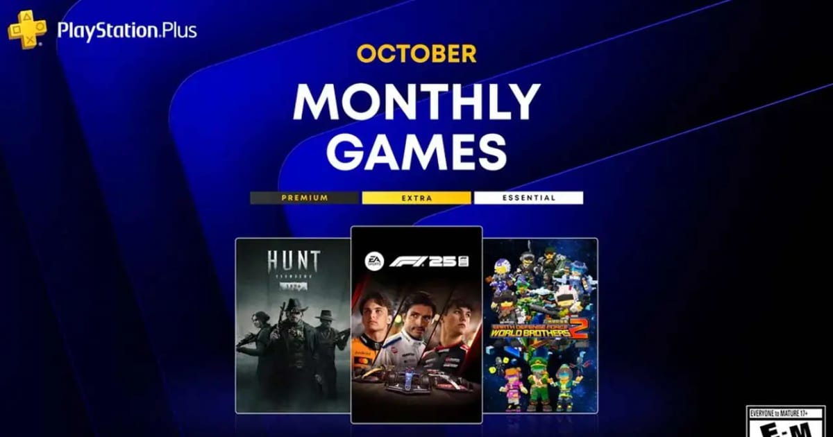 В PlayStation Plus на октябрь бесплатно дадут F1 25, Hunt...
